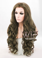 26" Wavy Ash Brown Lace Front Synthetic Wig LF076
