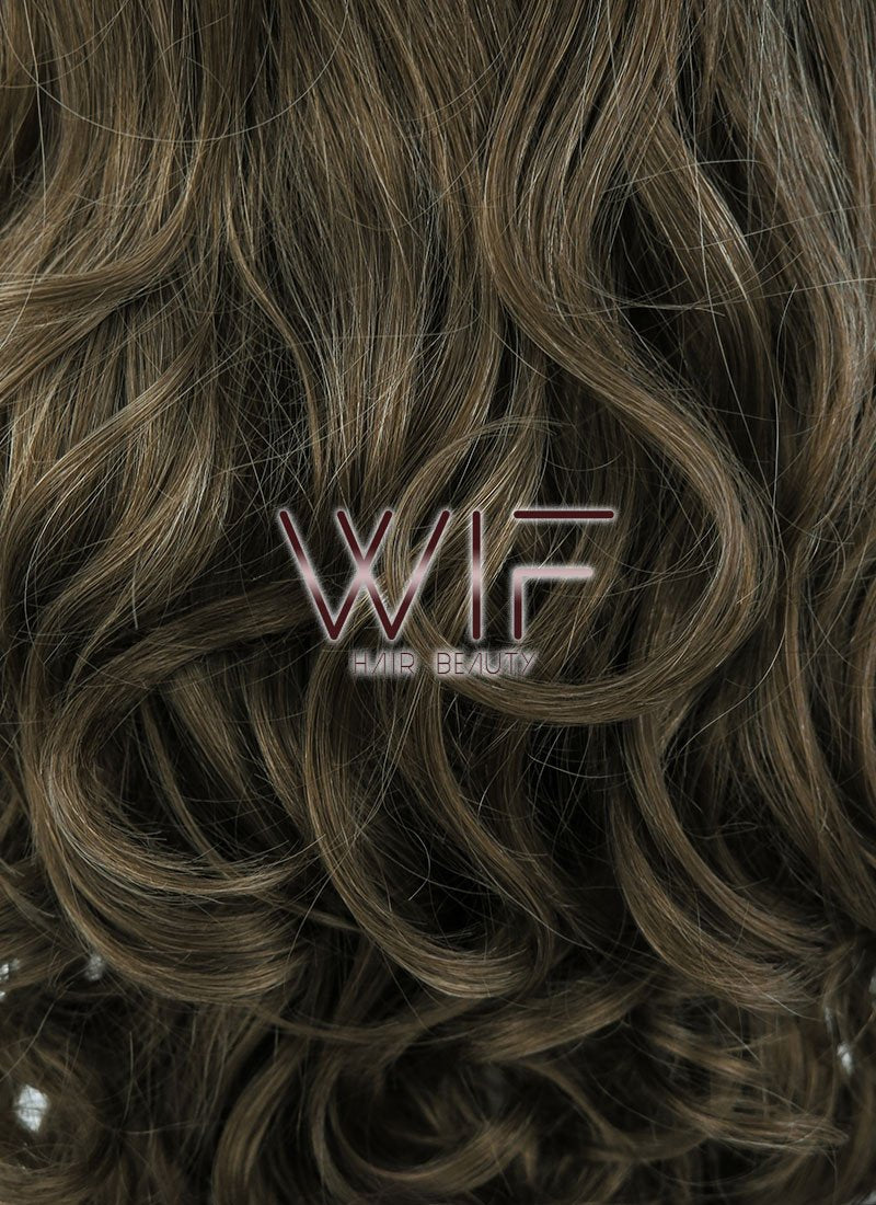 26" Wavy Ash Brown Lace Front Synthetic Wig LF076