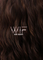 Long Curly Wavy 24" Two Tone Brown Lace Front Synthetic Fashion Wig