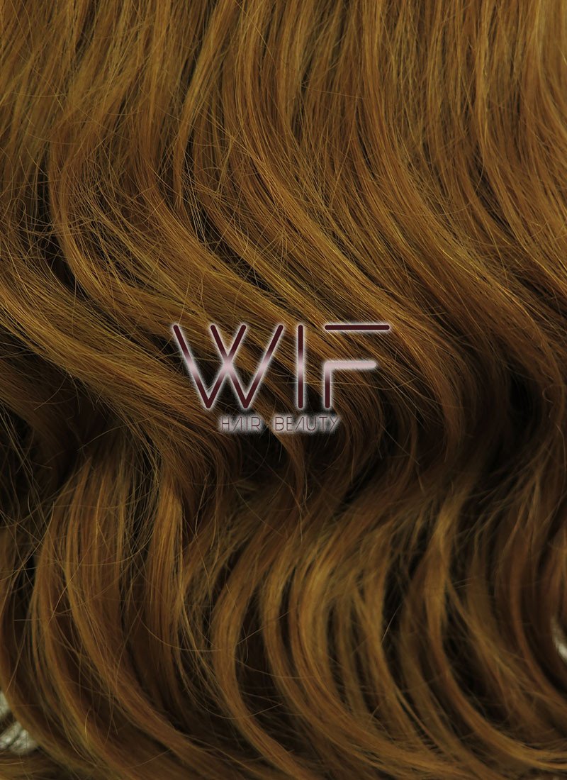 24" Wavy Golden Brown Lace Front Synthetic Wig LF109
