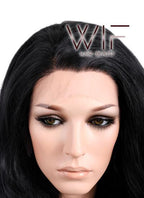 Long Curly Wavy 24" Mixed Black Lace Front Synthetic Fashion Wig