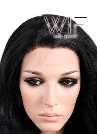 Long Curly Wavy 24" Mixed Black Lace Front Synthetic Fashion Wig