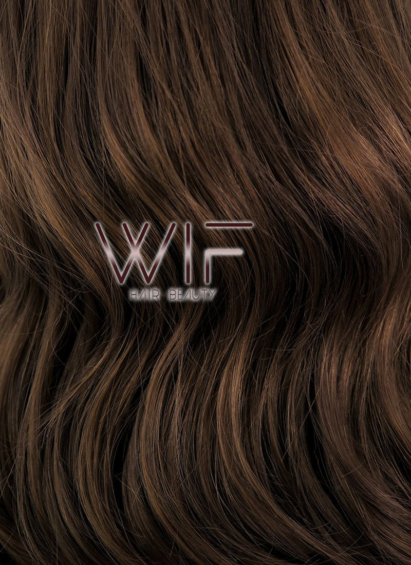 24" Wavy Dark Brown Lace Front Synthetic Wig LF113