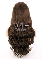 24" Wavy Dark Brown Lace Front Synthetic Wig LF113