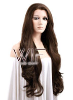 26" Wavy Dark Brown Lace Front Synthetic Wig LF146