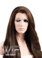 26" Wavy Dark Brown Lace Front Synthetic Wig LF146