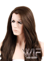 26" Wavy Dark Brown Lace Front Synthetic Wig LF146
