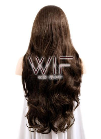 26" Wavy Dark Brown Lace Front Synthetic Wig LF146