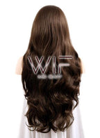 26" Wavy Dark Brown Lace Front Synthetic Wig LF146