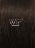 24" Long Straight Dark Brown Lace Front Synthetic Wig
