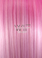 24" Long Straight Two Tone Pink Lace Front Synthetic Hair Wig LF1513