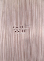 16" Long Straight Pinkish Grey  Made-To-Order Lace Front Synthetic Hair Wig LF1514A