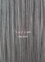 16" Medium Straight Mixed Grey Lace Front Synthetic Hair Wig LF1514B