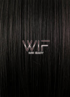 24" Straight Black Mixed Dark Brown Lace Front Synthetic Wig LF151