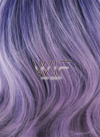 12" Wavy Mixed Purple With Dark Roots Lace Front Synthetic Wig LF1526