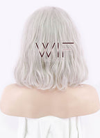 12" Wavy Light Ash Blonde Lace Front Synthetic Wig LF1537