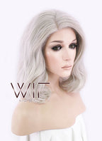 12" Wavy Light Ash Blonde Lace Front Synthetic Wig LF1537