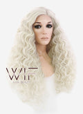 26" Long Spiral Light Blonde Made-To-Order Lace Front Synthetic Hair Wig LF1540B