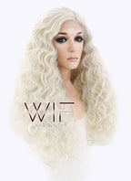 26" Long Spiral Light Blonde Made-To-Order Lace Front Synthetic Hair Wig LF1540B