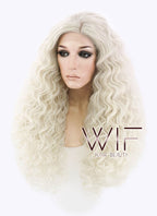 26" Long Spiral Light Blonde Made-To-Order Lace Front Synthetic Hair Wig LF1540B
