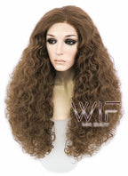 26" Spiral Curly Brown Lace Front Synthetic Wig LF1540C