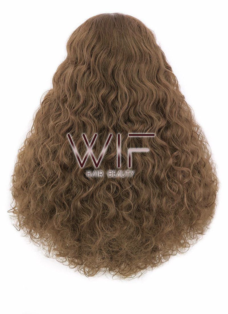 26" Spiral Curly Brown Lace Front Synthetic Wig LF1540C