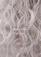 26" Long Spiral Ash Grey Made-To-Order Lace Front Synthetic Hair Wig LF1540