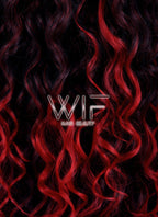 Long Curly 26" Medium & Dark Red Mix Ombre Lace Front Synthetic Fashion Wig