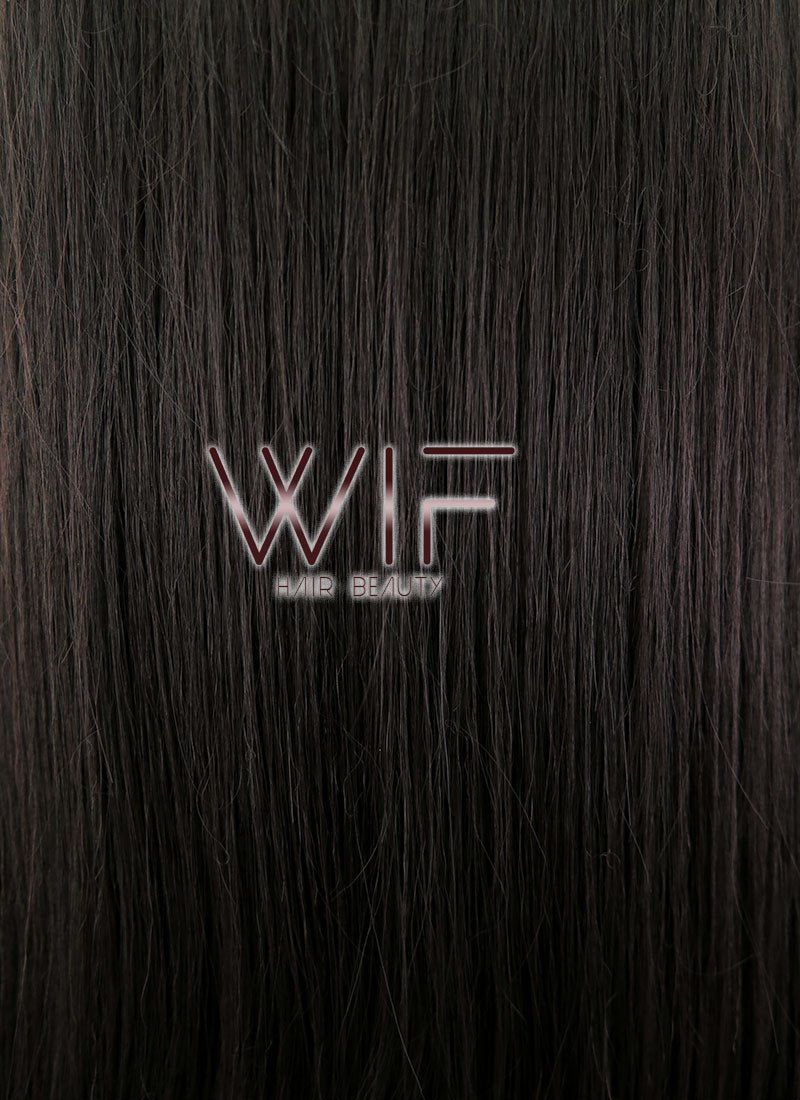 30" Straight Natural Black Lace Front Synthetic Wig LF191