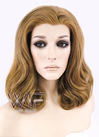 16" Wavy Golden Brown Lace Front Synthetic Wig LF193
