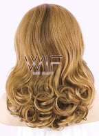 16" Wavy Golden Brown Lace Front Synthetic Wig LF193