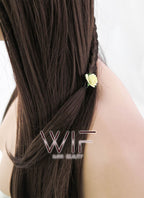 24" Long Brown Braided Lace Front Synthetic Hair Wig LF2003