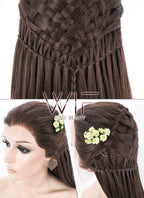 24" Brown Braided Lace Front Synthetic Wig LF2003