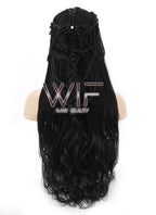 28" Black Braided Lace Front Synthetic Wig LF2005