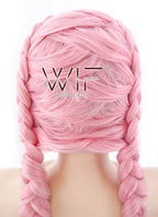 24" Pink Dutch Braid Lace Front Synthetic Wig LF2010
