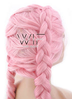 24" Pink Dutch Braid Lace Front Synthetic Wig LF2010