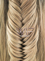 24" Blonde With Dark Roots Braided Lace Front Synthetic Wig LF2012
