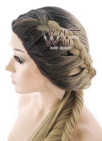 24" Blonde With Dark Roots Braided Lace Front Synthetic Wig LF2012