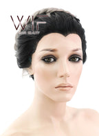 26" Long Curly Light Pink Purple Blue Mix Pastel Ombre Braided Lace Front Synthetic Hair Wig LF2020