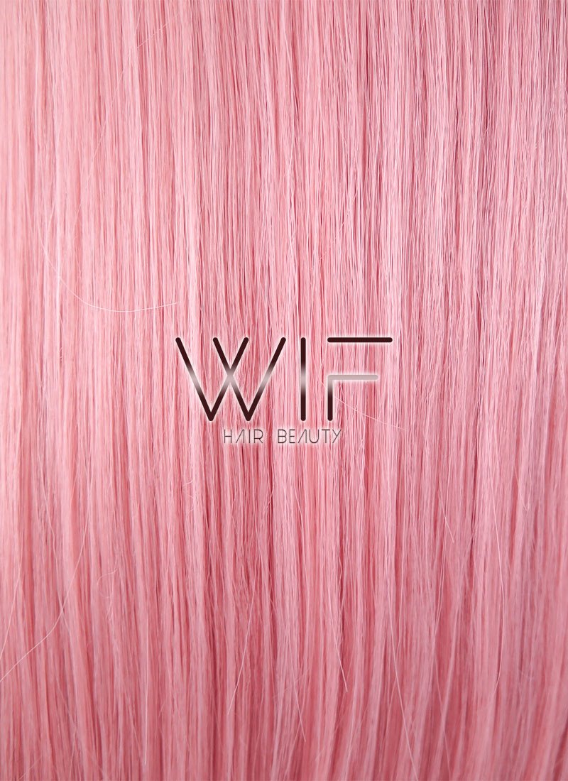 24" Straight Light Pink Lace Front Synthetic Wig LF238B