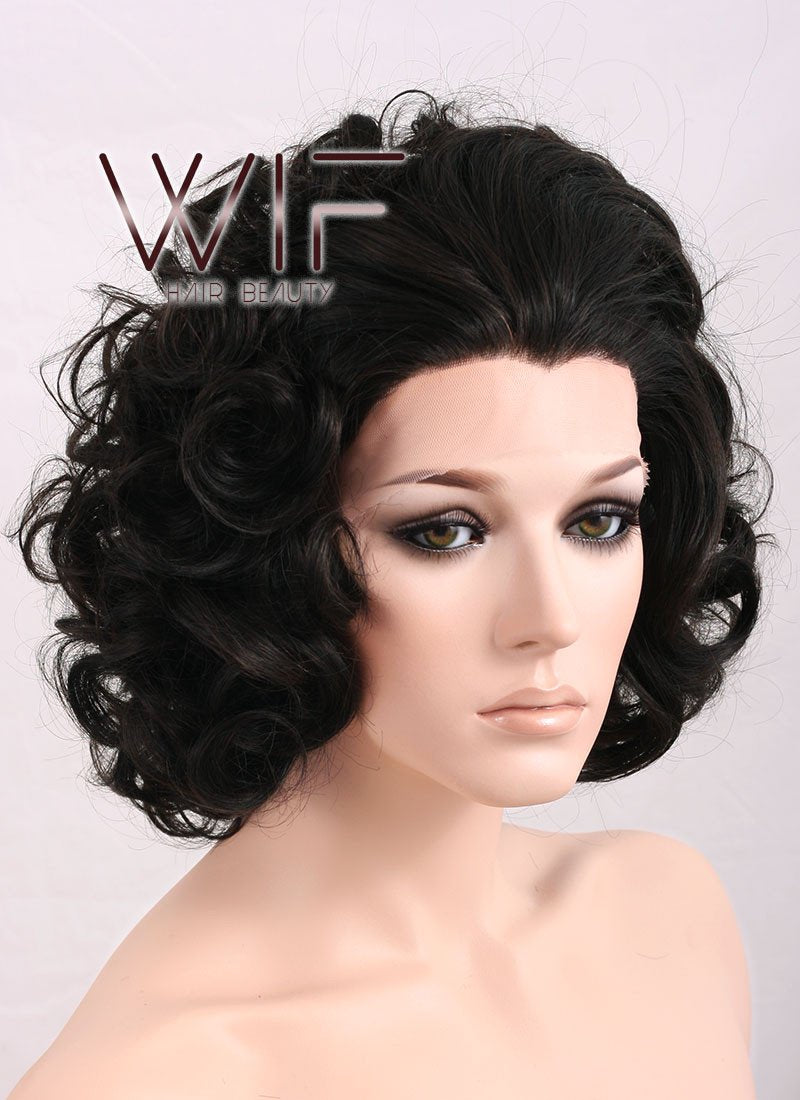 10" Wavy Dark Brown Lace Front Synthetic Wig LF247
