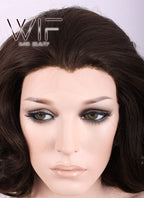 10" Wavy Mixed Dark Brown Lace Front Synthetic Wig LF248