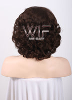 10" Wavy Mixed Dark Brown Lace Front Synthetic Wig LF248