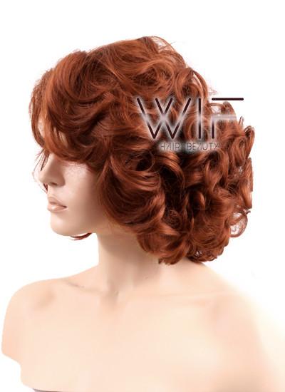 10" Wavy Reddish Brown Lace Front Synthetic Wig LF253