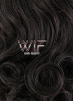 16" Wavy Dark Brown Lace Front Synthetic Wig LF255
