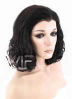 16" Wavy Dark Brown Lace Front Synthetic Wig LF255