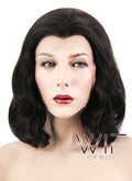 11" Wavy Mixed Brown Lace Front Synthetic Wig LF305