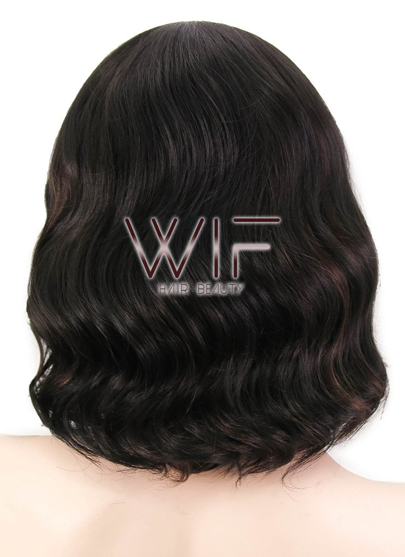 11" Wavy Mixed Brown Lace Front Synthetic Wig LF305