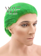 9" Short Straight Green Styled Joker Lace Front Synthetic Hair Wig LF315S