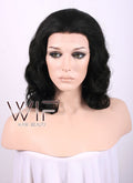 11" Short Wavy Black Lace Front Synthetic Fashion Wig